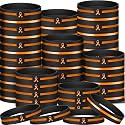 Hiboom 100 Pieces Orange Ribbon Silicone Bracelet Leukemia Kidney Cancer Multiple Sclerosis Awareness Rubber Wristband for Women Men Cancer Survivor Public Charity Fundraiser Gifts