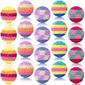 Hiboom 20 Pcs Crochet Footbags Multicolored Knitted Juggling Balls