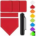 Hiboom 5 Pcs Baseball Bases Home Plate Rubber