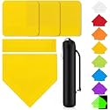 Hiboom 5 Pcs Baseball Bases Home Plate Rubber