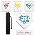 Hiboom 5 Pcs Baseball Bases Home Plate Rubber