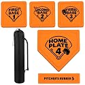 Hiboom 5 Pcs Baseball Bases Home Plate Rubber