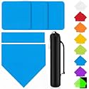 Hiboom 5 Pcs Baseball Bases Home Plate Rubber