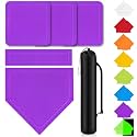 Hiboom 5 Pcs Baseball Bases Home Plate Rubber