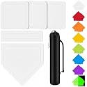 Hiboom 5 Pcs Baseball Bases Home Plate Rubber