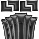 Hiboom 6 Pcs 10 FT Pool Cover Water Bags and 4 Pcs 2 FT Black Corner Tube