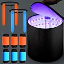 Hiboom 6 Pcs Glow Flag Football Belts with UV Charger Bag, Adjustable Belt