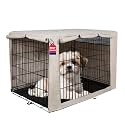 HiCaptain 24-Inch Dog Crate Cover with Mesh, Waterproof Kennel Cover, Beige