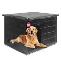 HiCaptain 42-Inch Dog Crate Cover, Waterproof Kennel Cover, Minimalist Gray