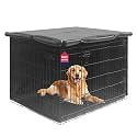 HiCaptain 48-Inch Dog Crate Cover, Waterproof Kennel Cover, Minimalist Gray