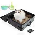 HiCaptain Portable Travel Litter Box for Cats, with Scoop Collapsible Bowl