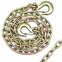 Hicarer 1 Pcs 3/8"x7 ft Trailer Safety Chain with 2 Hook, G70 Safety Chain