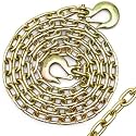 Hicarer 1 Pcs 3/8"x10 ft Trailer Safety Chain with 2 Hook, G70 Safety Chain