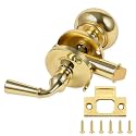 Hicarer 1 Pcs Solid Brass Storm Door Latch Storm Screen Door Latch Screen Doors Handle Storms Handle Replacement Lock Screens Hardware (Polished Brass)