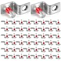 Hicarer 100 Pack 3/8-16 Threaded Rod Hangers with Pre-Assembled Drive Pins, Zinc Plated Z-Clips with Orange Flute Washer for Ceiling Concrete, Steel, Pro Grade for Electrical and HVAC