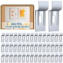 Hicarer 100 Pcs Picture Hanging Security Wall Support Brackets