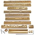 Hicarer 184 Pcs Brass Stamping Letter Set Hot Foil Machine, 0.24 in Letter