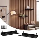 Hicarer 2 Pack Wall Shelves for Wood Slat Acoustic Panels 5.5" x 15.8"