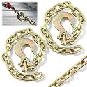 Hicarer 2 Pcs 1/2''x3 ft Trailer Safety Chain with 1 Hook, G70 Safety Chain