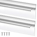 Hicarer 2 Pcs 30'' Shower Door Bottom Seal for Chrome Framed Door, Silver