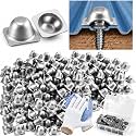 Hicarer 200 Pcs Metal Roof Screw Caps, Heavy Duty Thickened