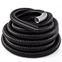 Hicarer 25 ft 1 Pcs 1" PVC Coated Galvanized Steel Flexible Conduit, Black Liquid-tight Electrical Conduit for Cable Management & Wire Protection