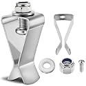 Hicarer 30 Set Window Well Cover Clips Outside 1.4 x 0.7 x 0.5 Inch Egress Window Well Covers Hardware Kit Basement Spring Clip with Screws Heavy Duty Clip for Basement Windows Exterior