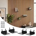 Hicarer 4 Pack Wall Shelves for Wood Slat Acoustic Panels 4.5" x 5"