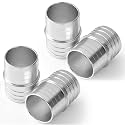 Hicarer 4 Pcs 1-1/2" to 1-1/2" Hose Barb Fittings Hose Barbed Coupler