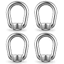 Hicarer 4 Pcs 316 Stainless Steel Lifting Eye Nut, 3/8"-16
