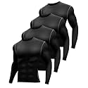 Hicarer 4Pack Men's Thermal Compression Long Sleeve Shirt