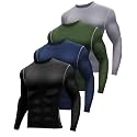 Hicarer 4Pack Men's Thermal Compression Long Sleeve Shirt