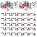 Hicarer 50 Pack 1/4-20 Threaded Rod Hangers with Pre-Assembled Drive Pins, Zinc Plated Z-Clips with Orange Flute Washer for Ceiling Concrete, Steel, Pro Grade for Electrical and HVAC