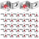 Hicarer 50 Pack 3/8-16 Threaded Rod Hangers with Pre-Assembled Drive Pins, Zinc Plated Z-Clips with Orange Flute Washer for Ceiling Concrete, Steel, Pro Grade for Electrical and HVAC