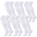 Hicarer 6 Pairs over Knee Football Socks Tube