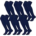 Hicarer 6 Pairs over Knee Football Socks Tube