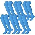 Hicarer 6 Pairs over Knee Football Socks Tube