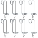 Hicarer 8 Pack Horse Feed Bucket Hooks Metal Water Holder Hanger, Silver