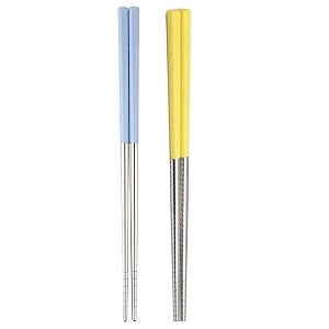 hichaki 2 pairs chopsticks with silicon covers  lightweight  reusable  silicon  stainless steel  dishwasher safe- color may be vary