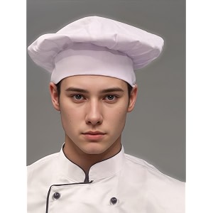 hickory unisex chef caphat mens women elastic adjustable elastic cooking baker chef cap polycotton hat kitchen use free size color white