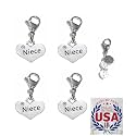 Hidden Hollow Beads 4 Clip On Charms for Purse, Handbag, Keychain, Zipper Pull, Backpack, Jewelry Accessory, USA
