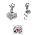 Hidden Hollow Beads Clip On Charm for Purse, Handbag, Keychain, Zipper Pull, Backpack, Jewelry Accessory, USA
