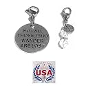 Hidden Hollow Beads Clip On Charm for Purse, Handbag, Keychain, Zipper Pull, Backpack, Jewelry Accessory, USA