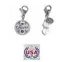 Hidden Hollow Beads Clip On Charm for Purse, Handbag, Keychain, Zipper Pull, Backpack, Jewelry Accessory, USA