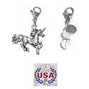 Hidden Hollow Beads Clip On Charm for Purse, Handbag, Keychain, Zipper Pull, Backpack, Jewelry Accessory, USA