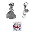 Hidden Hollow Beads Clip On Charm for Purse, Handbag, Keychain, Zipper Pull, Backpack, Jewelry Accessory, USA