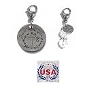 Hidden Hollow Beads Clip On Charm for Purse, Handbag, Keychain, Zipper Pull, Backpack, Jewelry Accessory, USA