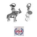 Hidden Hollow Beads Clip On Charm for Purse, Handbag, Keychain, Zipper Pull, Backpack, Jewelry Accessory, USA