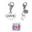 Hidden Hollow Beads Clip On Charm for Purse, Handbag, Keychain, Zipper Pull, Backpack, Jewelry Accessory, USA