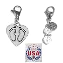 Hidden Hollow Beads Clip On Charm for Purse, Handbag, Keychain, Zipper Pull, Backpack, Jewelry Accessory, USA